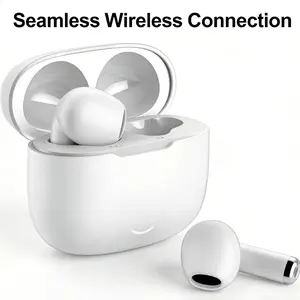 Bluetooth-compatible 5.0 Compatible Wireless Earbuds, 24-Hour Battery Life, Touch Control, In-Ear Hands-Free Calling, Rechargeable Design
