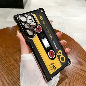 Creative Design Phone Case Featuring a Cassette Radio, Compatible with Samsung Galaxy S25, S24, S23, S22, S21 FE Ultra Plus, 4G, And 5G, with a Transparent Soft Back for Drop Protection.