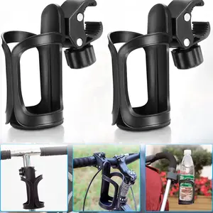 Universal Bike Cup Holder, Rotatable Large Caliber Design Cup Holder for Bike, Stroller, Wheelchair, Walker & Scooter, High-Strength Nylon