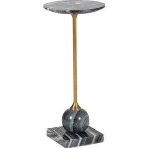 Uma Marble Drink Table - black