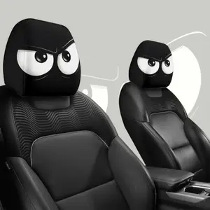 Angry Eyes Car Headrest Covers – Easy Install Fun & Unique Auto Interior Decoration, Red Eye Mask