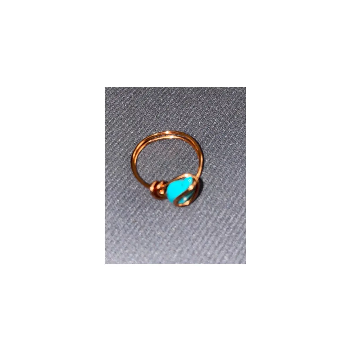 Tarnish Free Copper Wire/Turquoise Ring