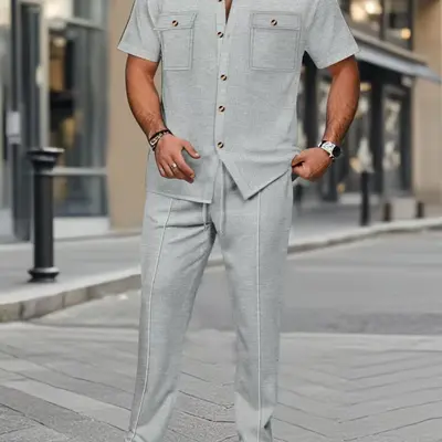 Mens All White Outfit Ideas TikTok Shop - Main Image