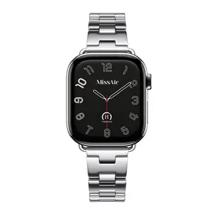 MISSAIR Hallo Band 316L Stainless Steel Women's Brushed Matte Watch Band, Compatible with Apple Watch Series 1–11, SE & Ultra (38mm-49mm)