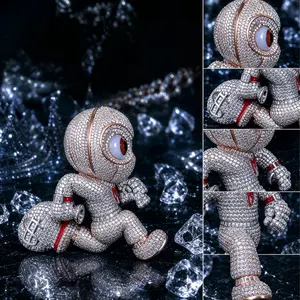 2172  Runaway Money Bag Bandit Charm | Iced-Out Street Legend Pendant for Rappers & Trendsetters outdoorfun summerwins
