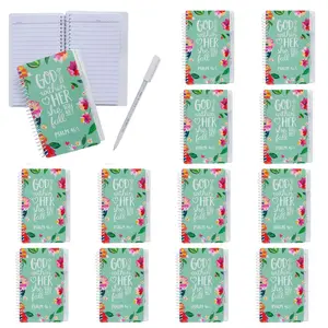 God Is Within Her Spiral Notebooks with Pen - 12 Pc.