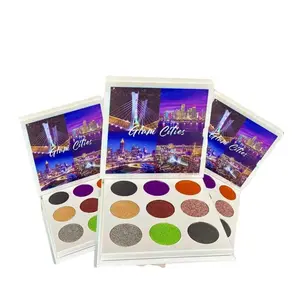 Gifted Cosmetics GLAM CITY Eyeshadow Palette Set - Mica-Based Multicolor Makeup, Paraben-Free, Highly Pigmented Shades, Smooth, Long-Lasting, Blendable Matte, Glam Pack Glitter, Glitter Shimmer Eyeshadow, Metallic Finishes for Evening Wear