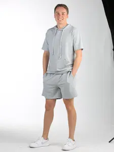 COOFANDY Men's Tracksuit 2 Piece Hooded Athletic Sweatsuit Short Sleeve Casual Sports Hoodie Shorts Set Menswear Basic Basketball Canvas Classic  Pullover