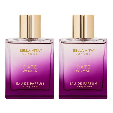 BellaVita Luxury's Date x 2 | Eau De Parfum (EDP) | Perfume for Women | Pink Pepper, Red Fruit & Jasmine | Fruity & Spicy | Long Lasting