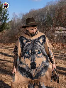 Hypnotic Eyes Alpaca Poncho Handcrafted Elegance 80% Alpaca 20% Acrylic One Size Fits Most Warmth Stylish Look for Women Men 48x38 Inches