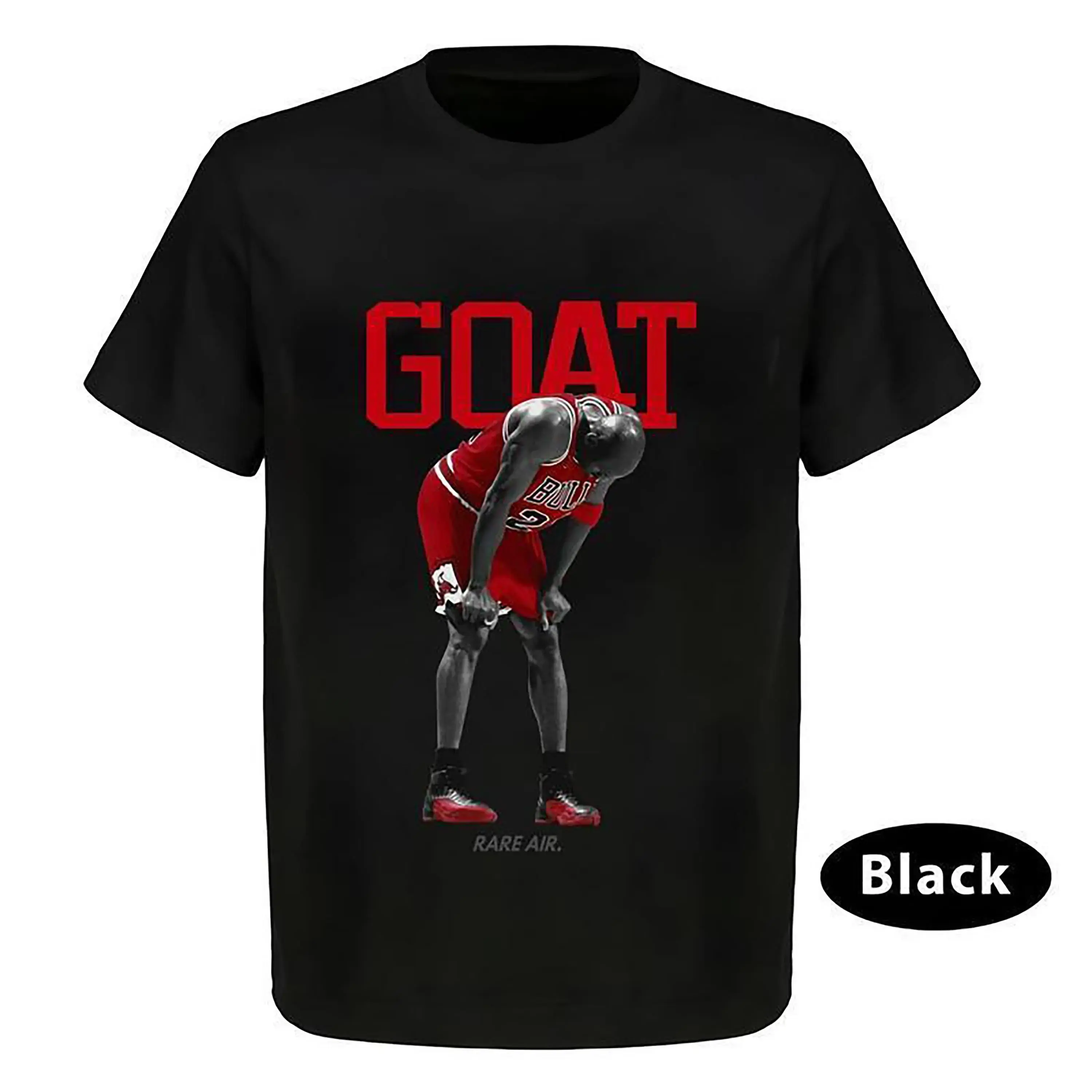 Match Flu Game 12 Jordan Retros Goat Black T Shirt Top Unisex, Basketball Shirt, Unisex T-shirt,  T-shirt ,Gift For Women, Gift For Men Crew Neck Vintage Letter  Tees  tee Eat Sleep Goon Repeat 67Say You Swear Rifle 90s graphic good Casual Breathable