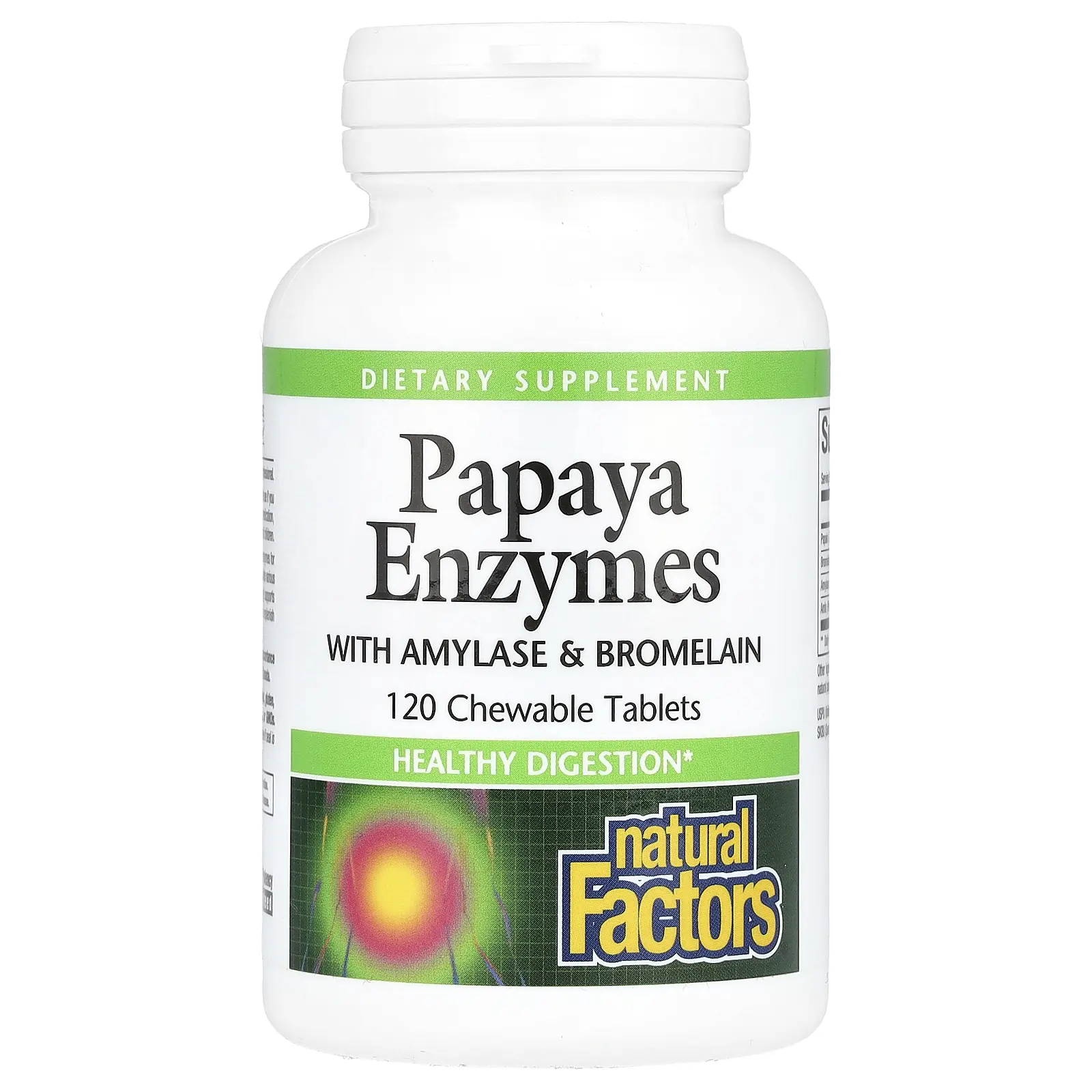 Natural Factors Papaya Enzymes with Amylase & Bromelain, 120 Chewable Tablets