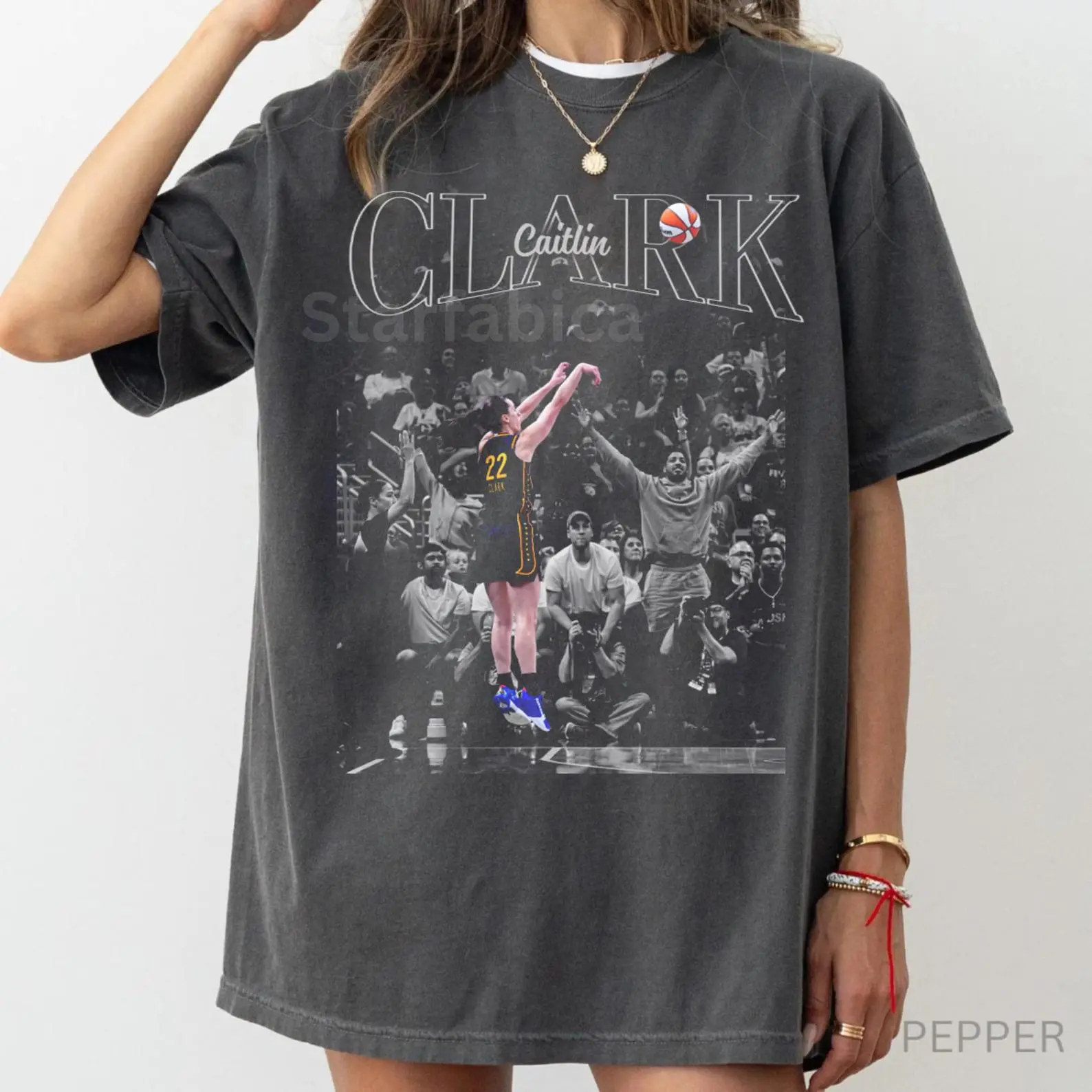 Classic 90s Caitlin Clark T-Shirt, Vintage Basketball Game Day Tee