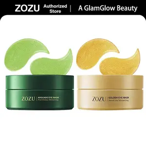 [Mother's Day Gifts] 60-Piece Natural Avocado & Gold Gel Eye Mask Set, Moisturizer Eye Treatments with Youth-Boosting Benefits, Set Includes Daytime (Avocado) & Nighttime (Gold) Skincare for Spring Glow Up