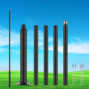 Solar Street Light Split Pole 13"-16" Tall -Black