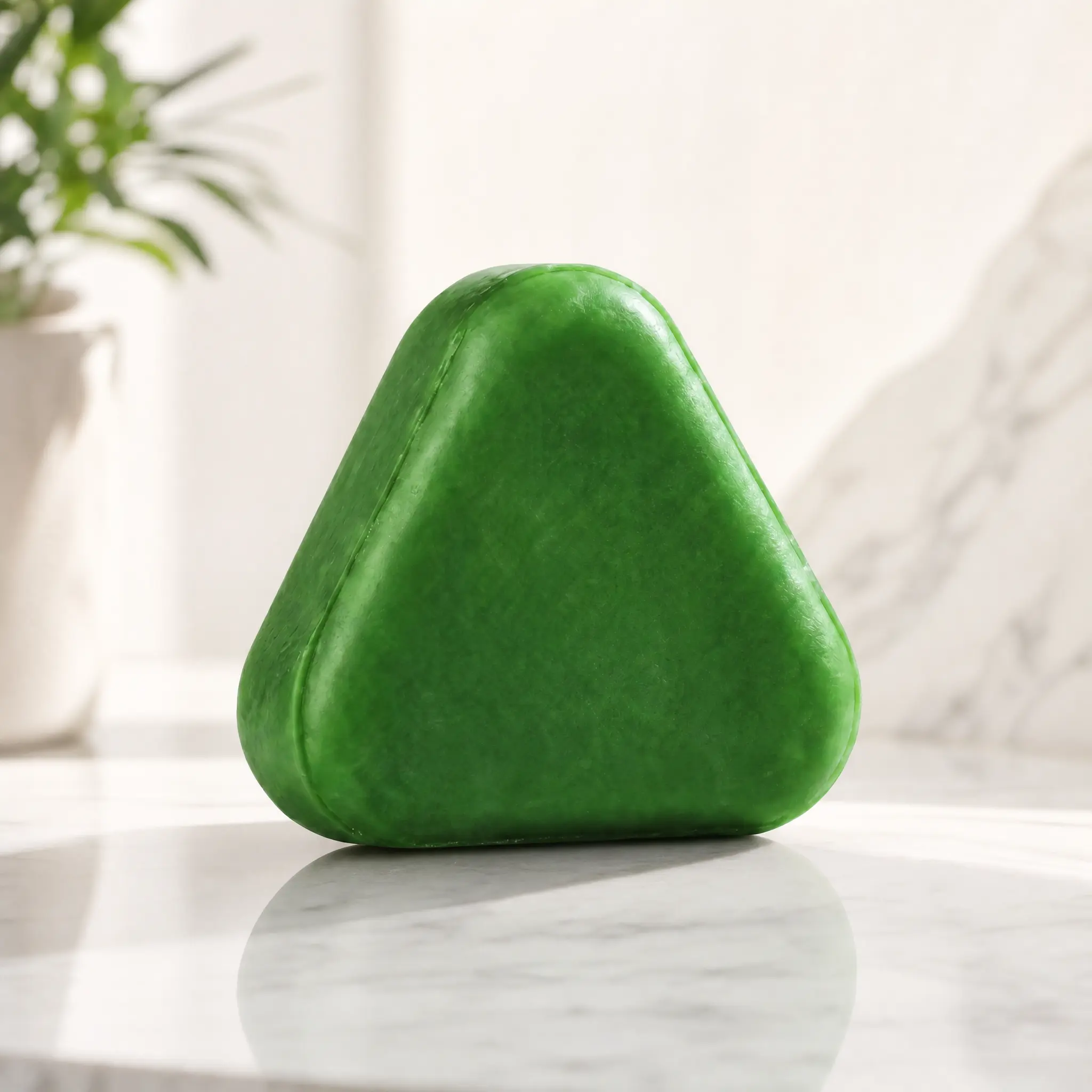 Hair care triangle shampoo stick, containing side cypress leaf extract, mint leaves, and glycerin shampoo soap, suitable for adult men and women to nourish hair roots and prevent hair loss as a scalp care product