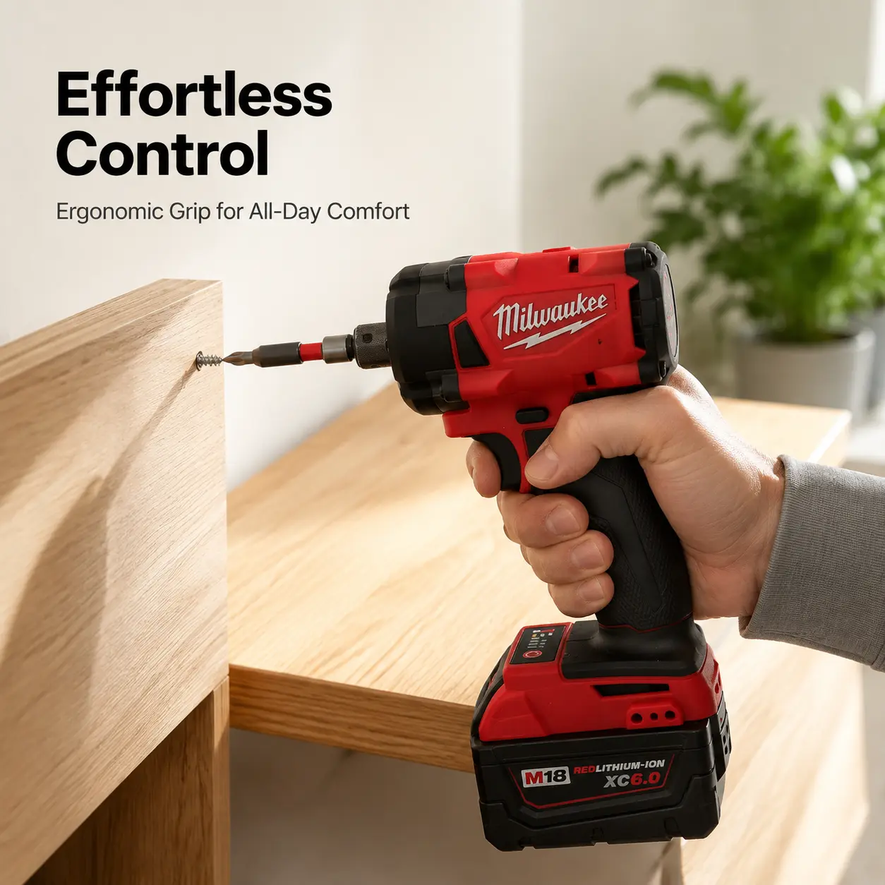 Milwaukee M18 Brushless 1/2" Compact Impact Wrench – 4 speeds from 40 to 300Nm – total control for every job! Pin detent holds sockets tight. Belt clip keeps it handy. No more stripped bolts or broken studs.