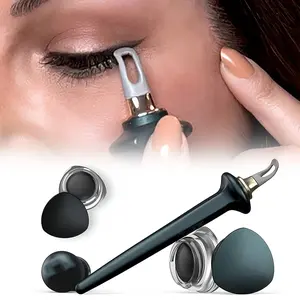 Eyeliner Auxiliary Tool with Eyeliner Gel Combo Premium Cosmetic Set Precision Eye Makeup Tool Daily Beauty Accessories for Ladies Eye Care and Personal Care