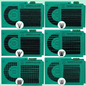 Mixed Length Individual False Eyelashes, 1 Count DIY Curling Eyelash Extensions for Beginners, Professional Eye Makeup Accessories for Women, Cosmetic, DIY Lash Clusters, Volume Lash Clusters, Spikes Lash Clusters