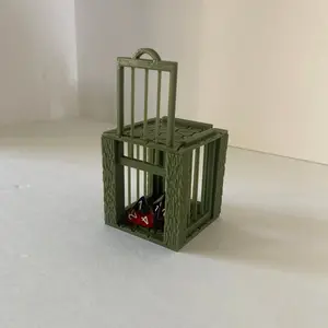 Dice Jail - Green Design with Basket, Includes Red Dice