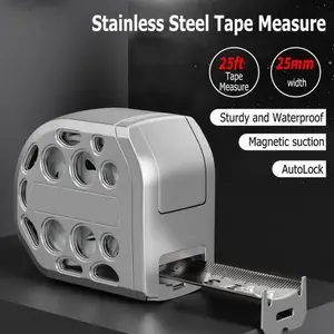 16FT Retractable Tape Measure Stainless Steel Measuring Tape With Double sided Scale Waterproof Portable AutoLock Ruler With Magnetic engineer