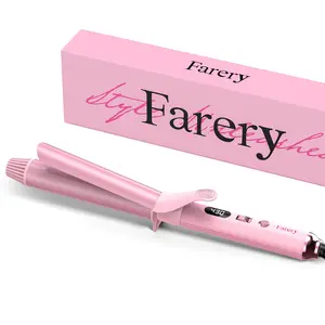 Farery Long Barrel Curling Iron, 11 Adjustable Temp, Hair Curlers Include Clips & Silicone Pad,  Comfort