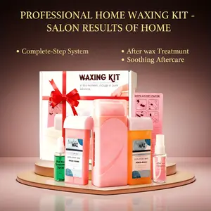 Wax Roller Hair Removal Kit, Electric Roll On Wax Heater for Body Hair Removal, Leg Arm Underarm Bikini Waxing Device, Smooth Skin Depilatory Machine, Portable Travel Size with 2 Wax Cartridges & 100 Strips