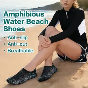 Womens Barefoot Water Shoes Travel House Slippers for Indoor and Outdoor Aqua Socks for Beach Swim Surf Yoga Dancing Camping#SpringStatements Green