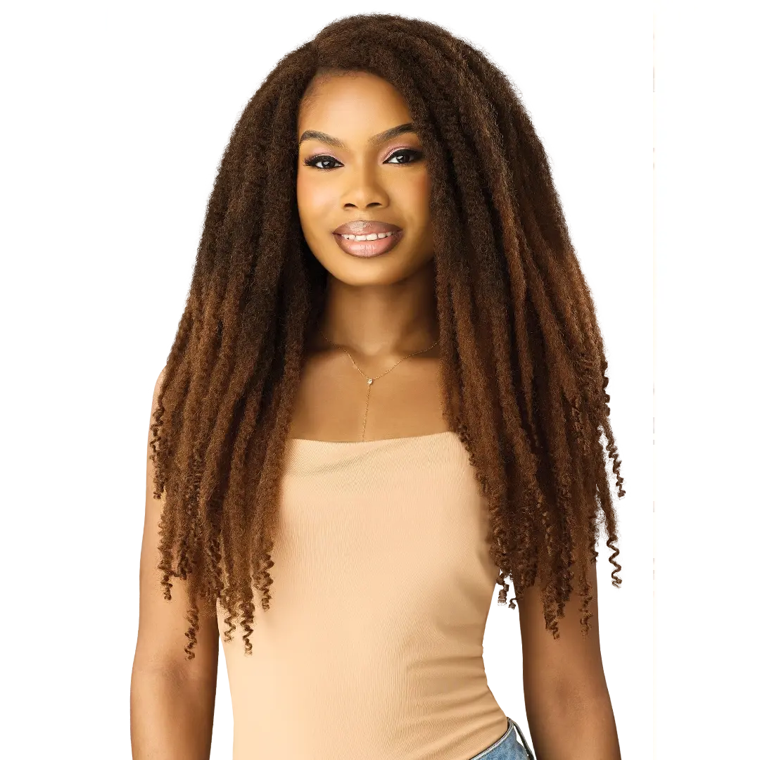 Outre X-Pression Twisted Up Swicy Afro Twist 18" - Pre-Looped Synthetic Kanekalon Crochet Hair Extensions, Braided Twist Synthetic Extensions & Pieces