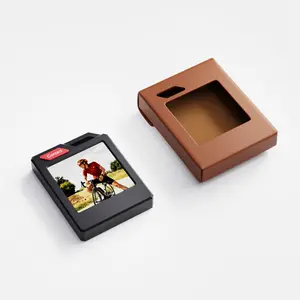 PhotoTag: Customizable e-ink tracker（with Leather Case） for keys, wallets, luggage.Compatible with Apple Find My . Displays photos and emojis.  Up to 10 months of battery life and  IP65 waterproof. Replaceable battery.