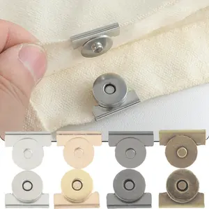 4 Pairs Canvas Bag Magnetic Alloy Buckles, Seamless Magnetic Clips in 4 Colors, DIY Craft Accessories for Handbags and Clothing, Elegant Snap Fasteners for Leather Bags and Wallets, Purse Accessories