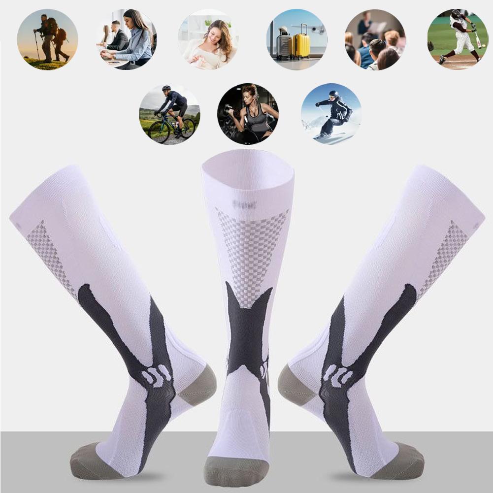 4 Pairs Compression Socks for Men and Women,20-30mm Hg Calf Compression Socks,Comfortable Durable,Unisex Support Sock