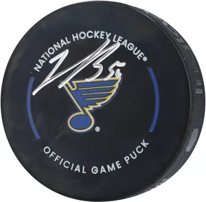 Jordan Binnington St. Louis Blues Autographed Official Game Puck - Fanatics Authentic Certified