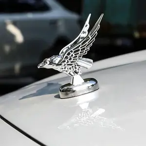 Car Hood Ornament 3D Car Emblem Self-Adhesive Eagle Stickers Decal Badge Sculpture Eagle Ornament Car Modification Accessories