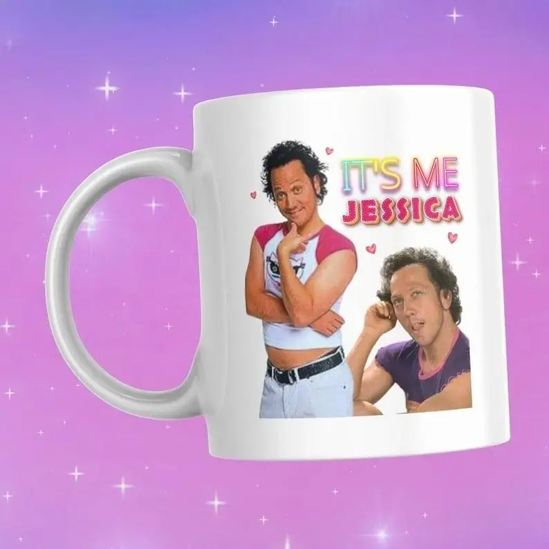 Non-Customised It's Me Jessica Durable Modern Ceramic Mug - Hot Chick Meme Design Coffee Cup with Humor for Meme Lovers' Daily Use
