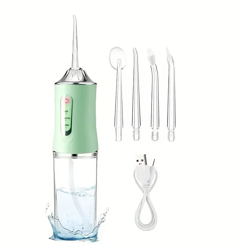 Portable Professional Oral Irrigator, 4 Modes Electric Water Flosser, Rechargeable Teeth Cleaner, Travel/home Use, Lithium Battery