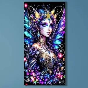 5D DIY Full Diamond Round Drill Painting - Diamond Painting Kit Dream Fairy Mosaic Canvas DIY Wall Art, Home Wall Decoration