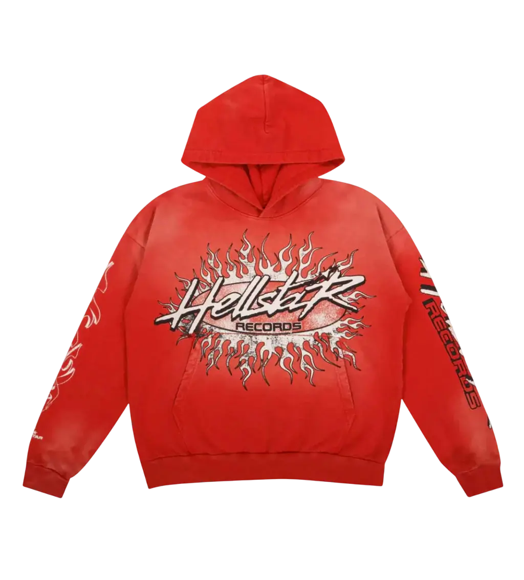 HELLSTAR RECORDS HOODIE RED HELLSTAR RECORDS HOODIE RED