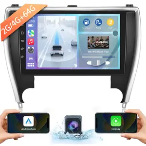 10.1 Inch Android Radio for【Toyota Camry 2015 2016 2017】Support Carplay and Android Auto - HD Touchscreen Car Stereo - 32 EQ/SWC + AHD Backup Camera