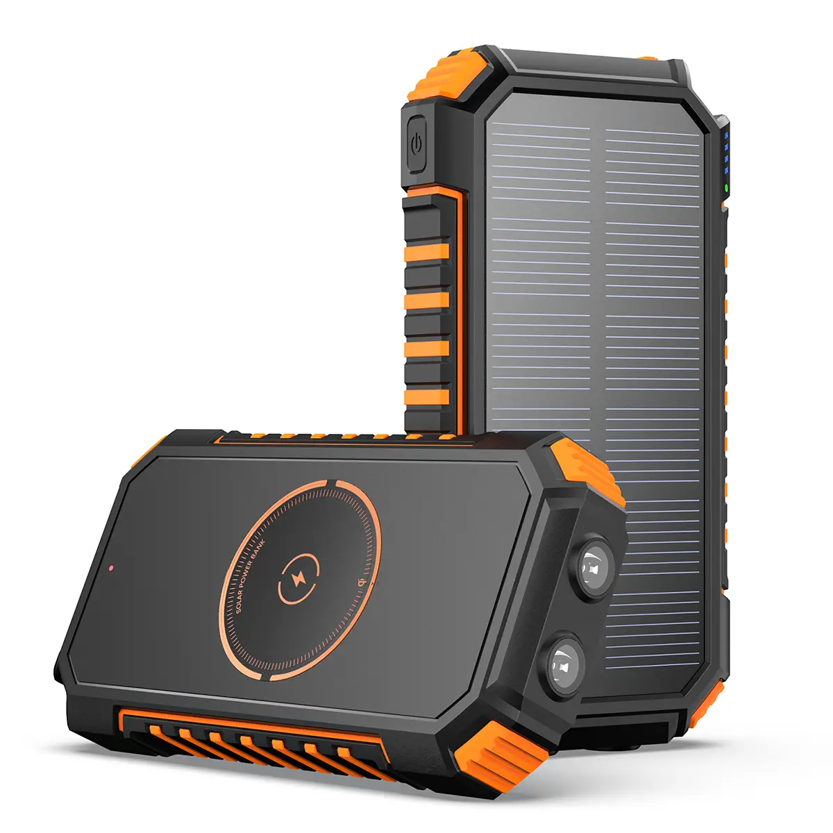 Solar Power Bank 26800mAh, Wireless Portable Charger Fast Charge 3.0A Solar Charger External Battery with 4 Outputs & Flashlight for Phone, Tablet and