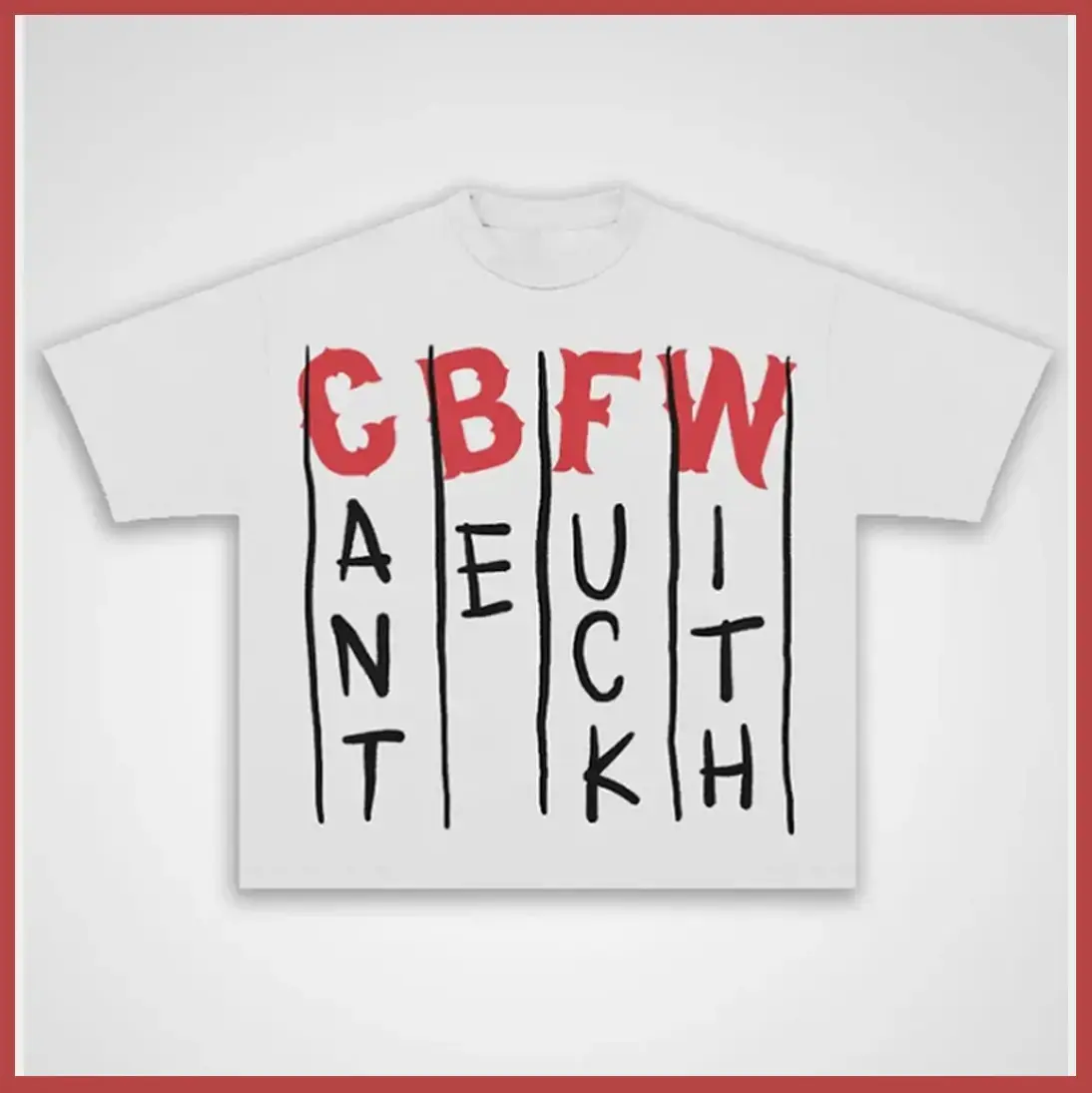 CBFW Graphic Print Cotton T-shirt Casual Y2k Streetwear Top Graphic Tee for Men Women