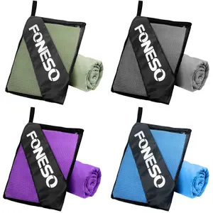 FONESO Microfiber Bath Towel, 60*30 inch Oversized, Ultra Soft, Super Water Absorbent and Fast Drying, No Fading 152*76cm Larger & Lighter Weight Bathroom Towel, Perfect for Bathroom, Sport, Beach, Swimming, Travel, Fitness, SPA and Yoga