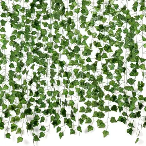 12-Pack Fake Vines for Room Decor, 84 Feet Artificial Ivy Leaves Hanging Greenery Garlands for Home, Bedroom, Wall, Wedding & Party Decorative Plants. Decoration Fruit Plastic Nature