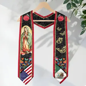 Mexican American Graduation Sash 2026 – Serape Flag Stole for Graduates, Mexico Pride Graduation Stole, Class of 2026 Senior Sash, Hispanic Heritage Gift for Him Her