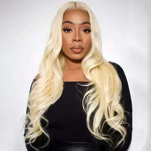 [NEW IN] Hot Star 613 Blonde HD Transparent 13x6 Lace Frontal Human Hair Wigs Body Wave and Straight PrePlucked Wigs for Women