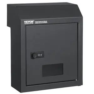 【Spotlight Day】VEVOR Through The Door Key Drop Box, Heavy Duty Steel Through the Door Mailbox with 12" Combination Lock, Mail Drop Box, Dark Gray