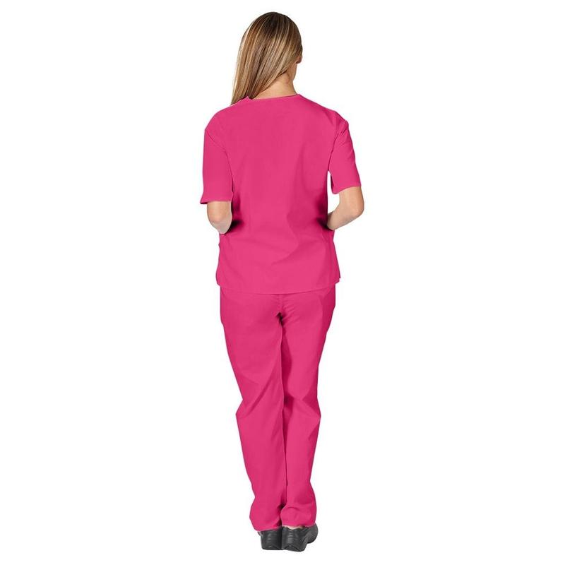 New Solid Color Pocket V-neck Nursing Work Uniform