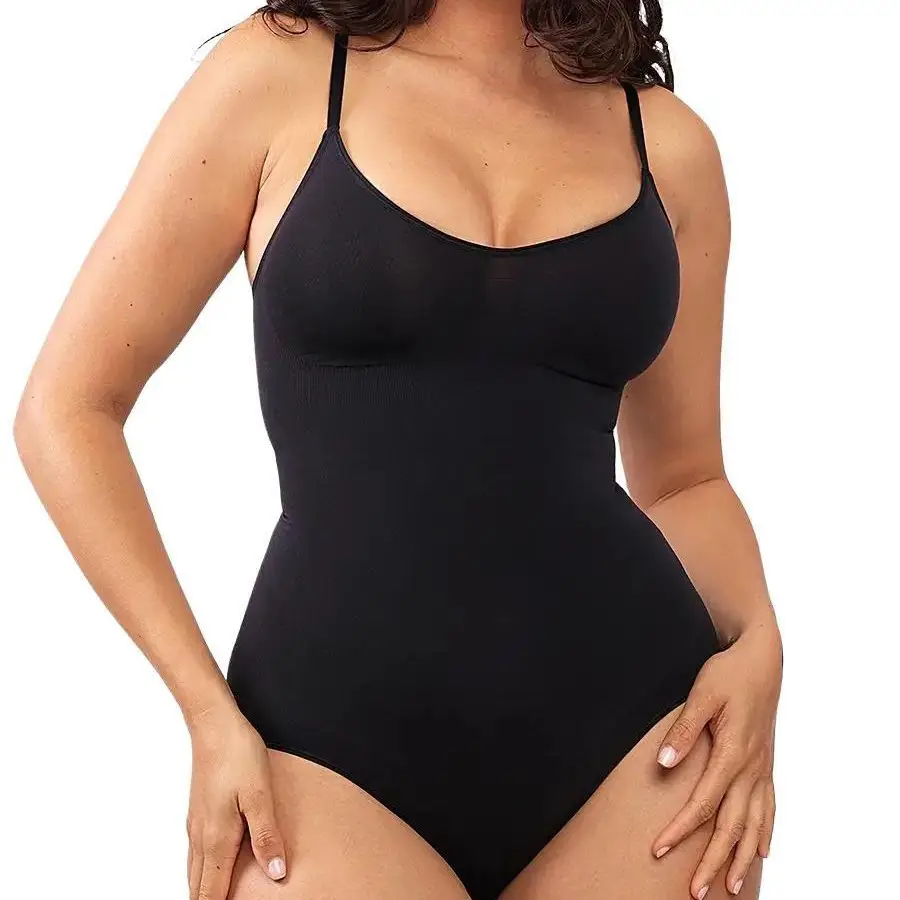 Shapellx Seamless Comfy Body Tummy Control Crotch Hook-and-Eye Closure Design Bodysuit For Woman Shapewear Womenswear Buy One Get One Free breast Cov