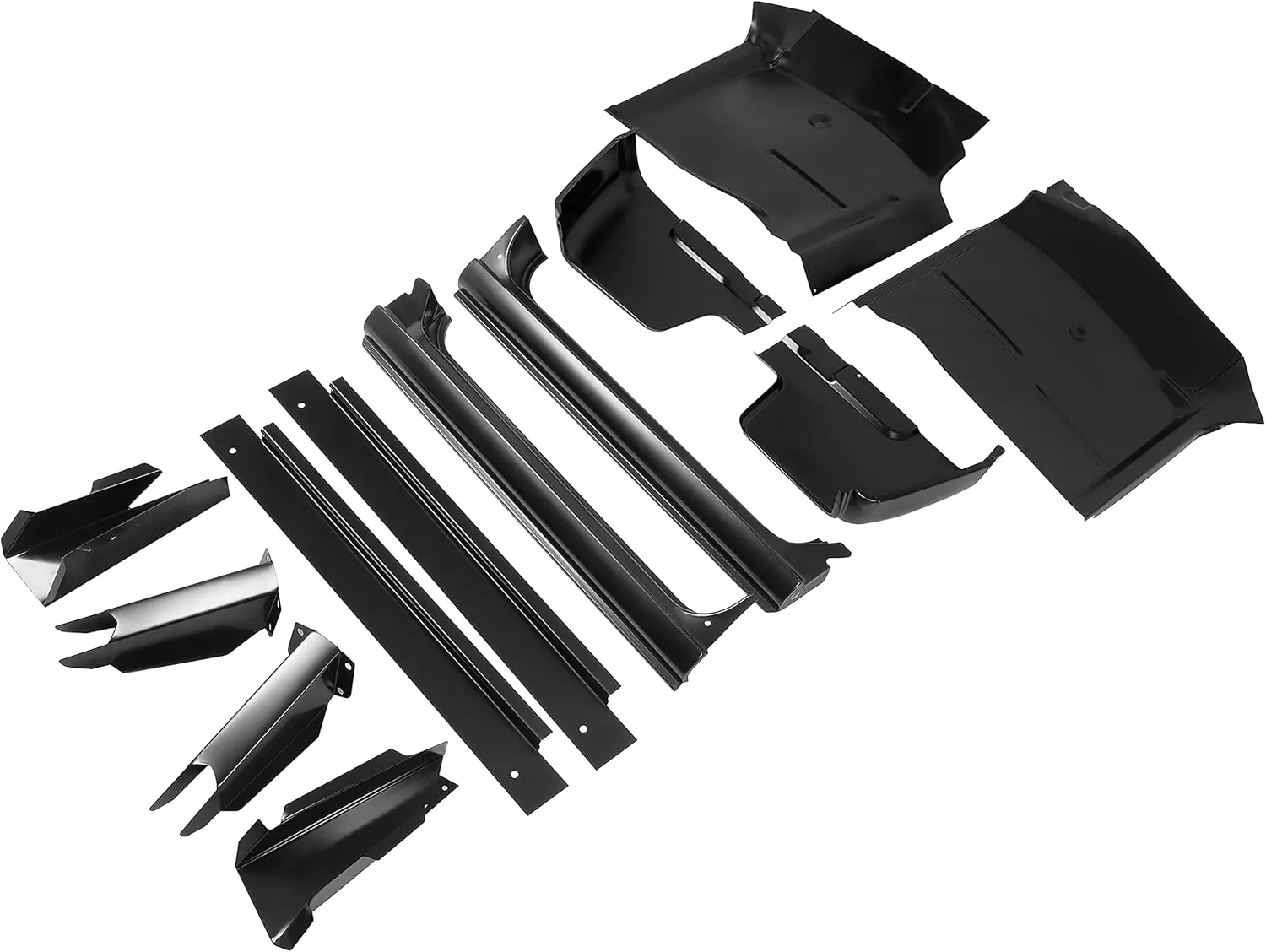 KUAFU 12-Piece Truck Repair Kit - Inner Rocker Panels, Cab Corners, Floor Pans, Slip-On Cab Support Mounts Compatible with 1967-1972 Chevy C10 GMC Pickup Trucks (Pair)