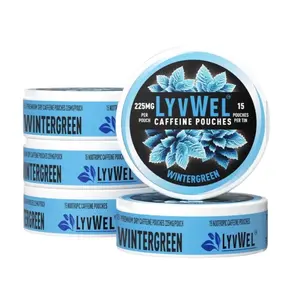 5 Pack WINTERGREEN ENERGY 225mg caffeine per pouch.15 pouches per Jar. Sport Beverage Drink Sugar-Free Energy Drink healthy